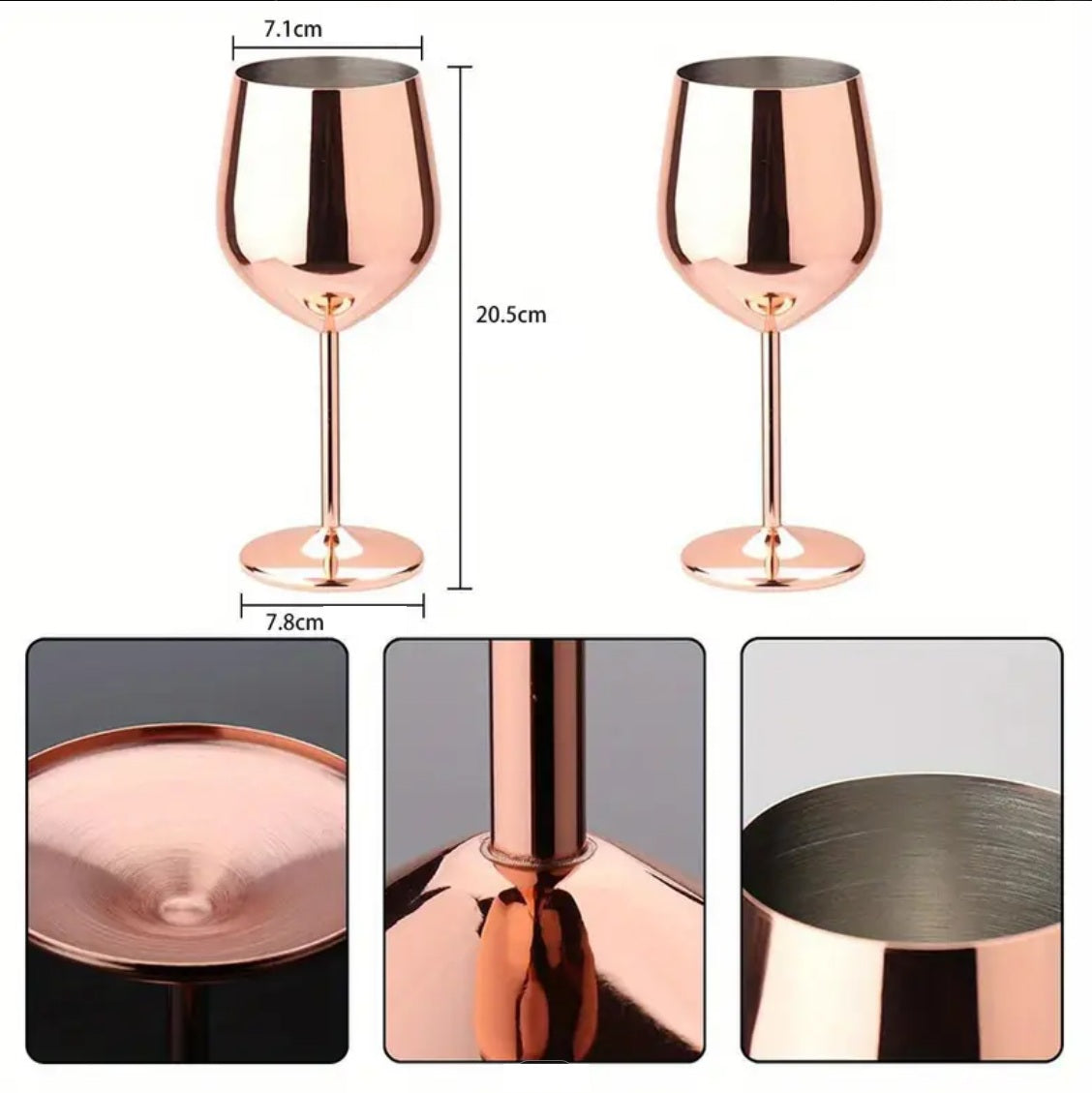 Metall Glas i Rosé